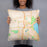 Person holding 18x18 Custom Middleton Wisconsin Map Throw Pillow in Watercolor