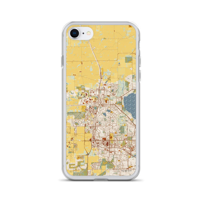 Custom iPhone SE Middleton Wisconsin Map Phone Case in Woodblock