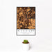 12x18 Middletown Connecticut Map Print Portrait Orientation in Ember Style With Small Cactus Plant in White Planter
