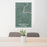 24x36 Middletown Connecticut Map Print Portrait Orientation in Afternoon Style Behind 2 Chairs Table and Potted Plant