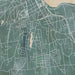 Middletown Connecticut Map Print in Afternoon Style Zoomed In Close Up Showing Details