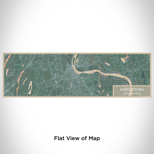 Flat View of Map Custom Middletown Connecticut Map Enamel Mug in Afternoon