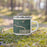Right View Custom Middletown Connecticut Map Enamel Mug in Afternoon on Grass With Trees in Background