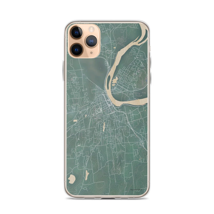 Custom iPhone 11 Pro Max Middletown Connecticut Map Phone Case in Afternoon