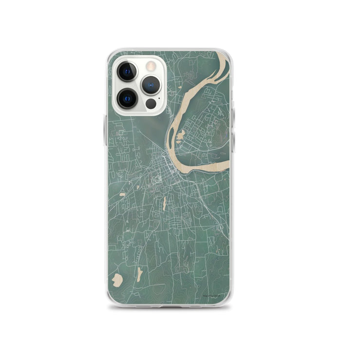 Custom iPhone 12 Pro Middletown Connecticut Map Phone Case in Afternoon