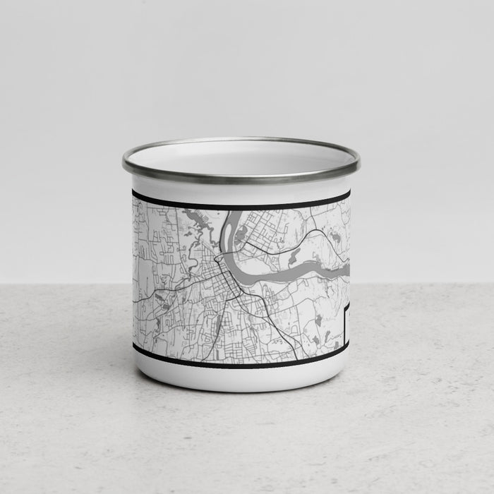 Front View Custom Middletown Connecticut Map Enamel Mug in Classic
