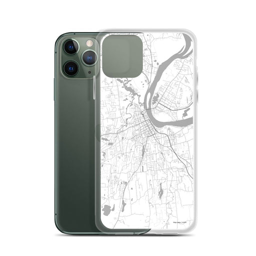Custom Middletown Connecticut Map Phone Case in Classic