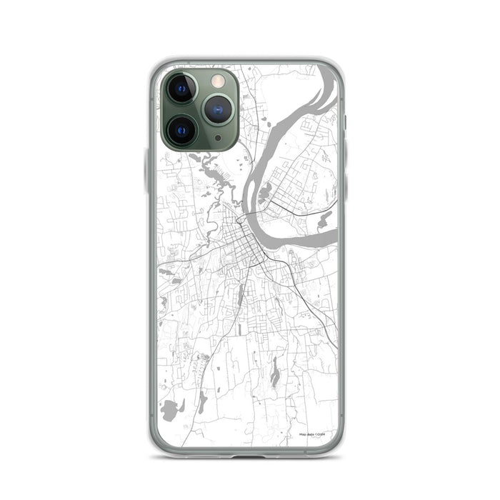 Custom iPhone 11 Pro Middletown Connecticut Map Phone Case in Classic