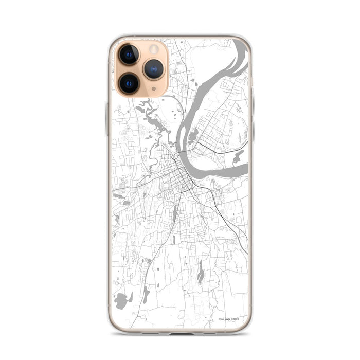 Custom iPhone 11 Pro Max Middletown Connecticut Map Phone Case in Classic