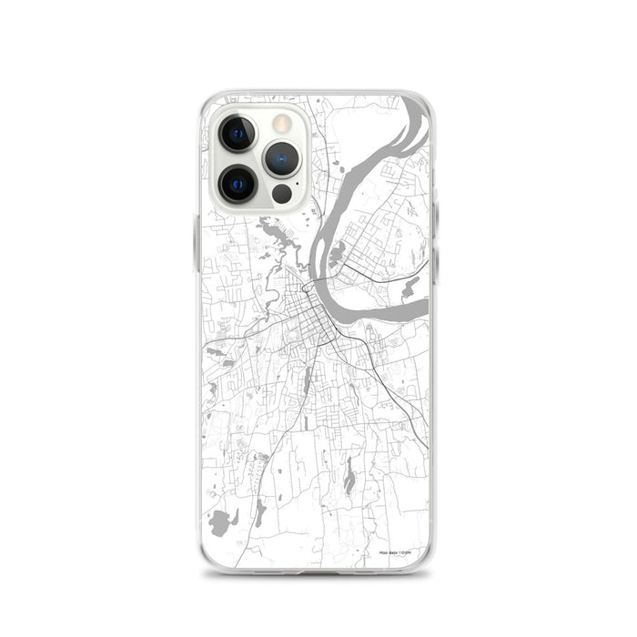 Custom iPhone 12 Pro Middletown Connecticut Map Phone Case in Classic