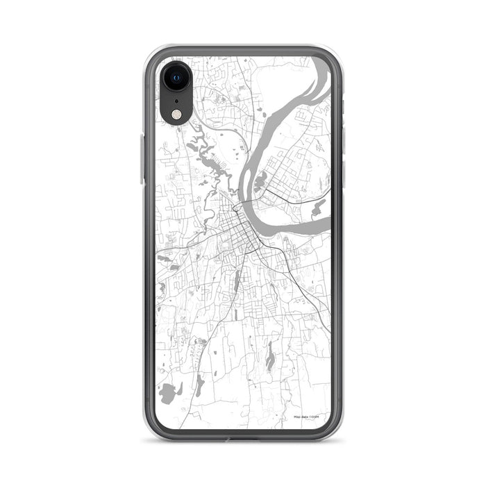 Custom iPhone XR Middletown Connecticut Map Phone Case in Classic