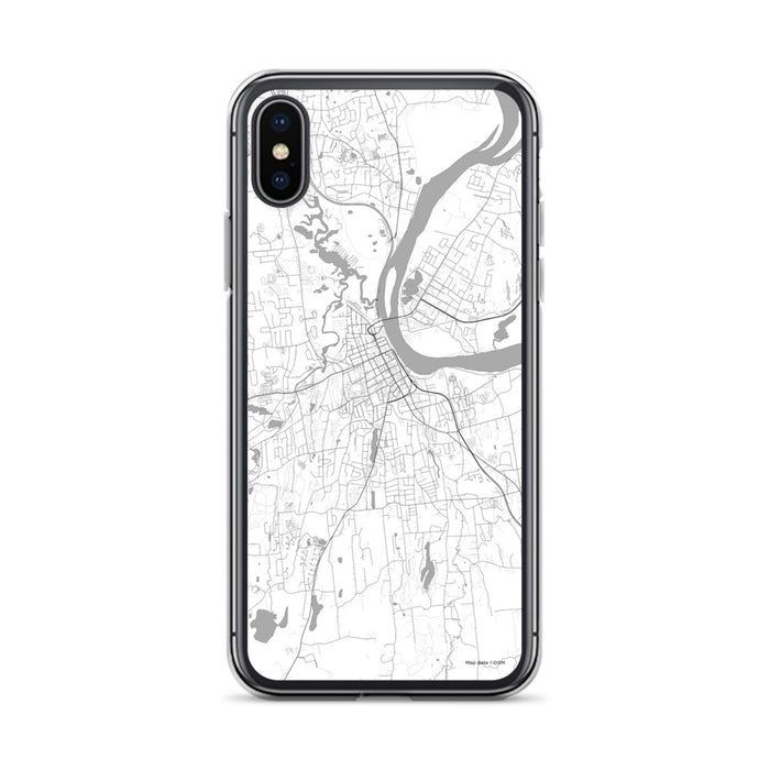 Custom iPhone X/XS Middletown Connecticut Map Phone Case in Classic