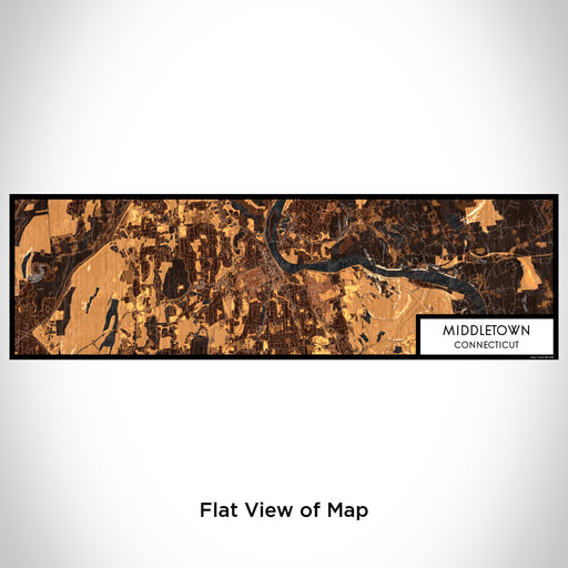 Flat View of Map Custom Middletown Connecticut Map Enamel Mug in Ember