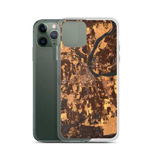 Custom Middletown Connecticut Map Phone Case in Ember