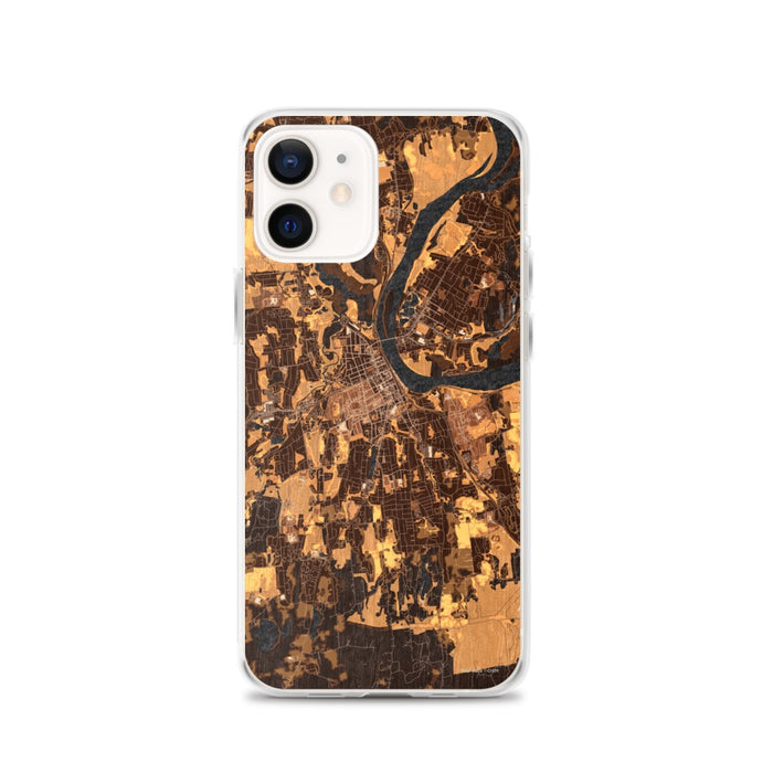 Custom iPhone 12 Middletown Connecticut Map Phone Case in Ember