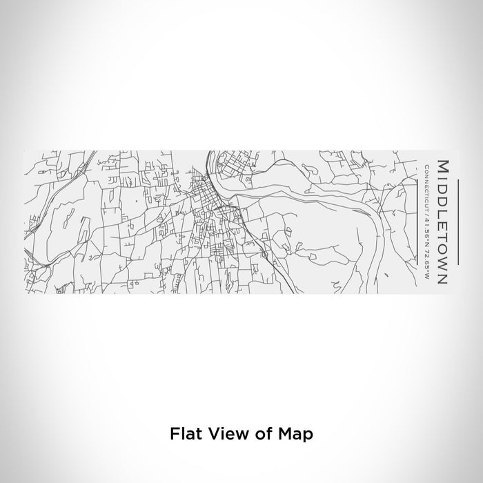 Rendered View of Middletown Connecticut Map Engraving on 10oz Stainless Steel Insulated Cup with Sliding Lid in White