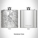 Rendered View of Middletown Connecticut Map Engraving on 6oz Stainless Steel Flask