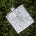Middletown Connecticut Custom Engraved City Map Inscription Coordinates on 6oz Stainless Steel Flask in White