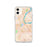 Custom iPhone 11 Middletown Connecticut Map Phone Case in Watercolor