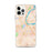 Custom iPhone 12 Pro Max Middletown Connecticut Map Phone Case in Watercolor