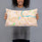 Person holding 20x12 Custom Middletown Connecticut Map Throw Pillow in Watercolor