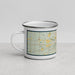 Left View Custom Midland Michigan Map Enamel Mug in Woodblock