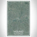 Midland South Dakota Map Print Portrait Orientation in Afternoon Style With Shaded Background