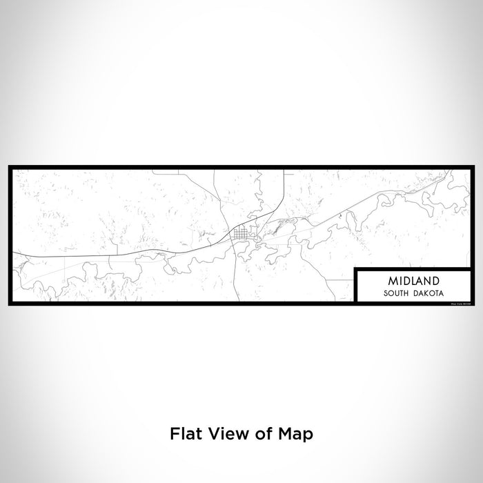 Flat View of Map Custom Midland South Dakota Map Enamel Mug in Classic