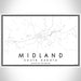 Midland South Dakota Map Print Landscape Orientation in Classic Style With Shaded Background