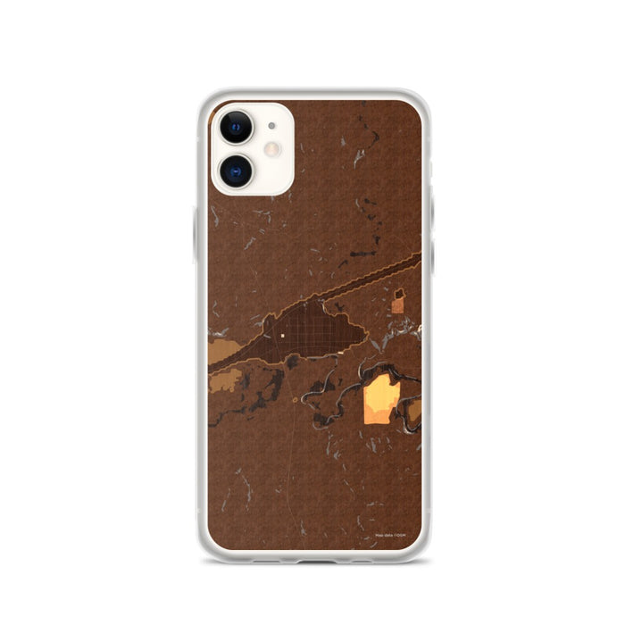 Custom Midland South Dakota Map Phone Case in Ember