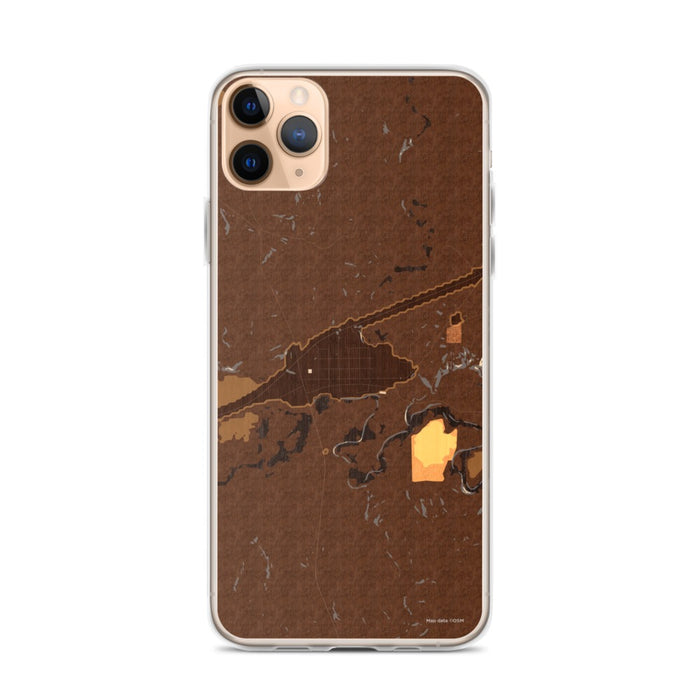 Custom Midland South Dakota Map Phone Case in Ember