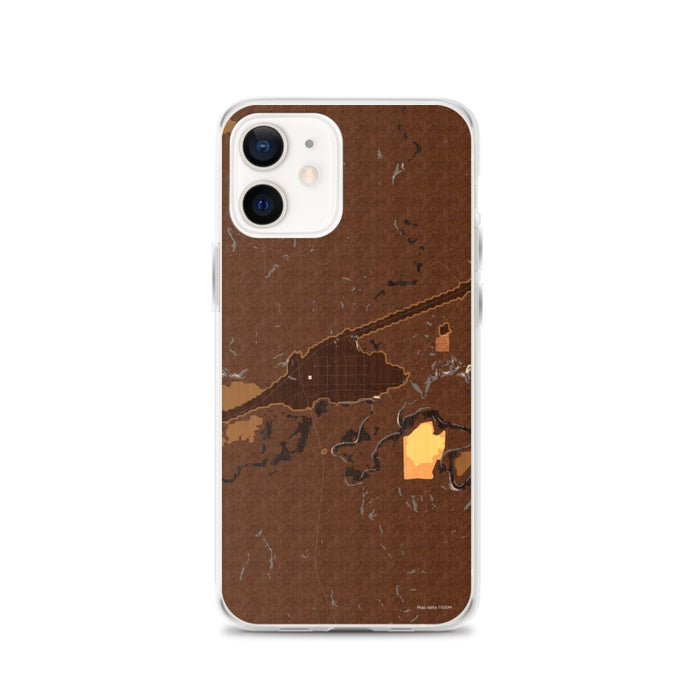 Custom Midland South Dakota Map iPhone 12 Phone Case in Ember