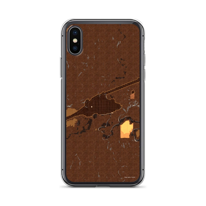 Custom Midland South Dakota Map Phone Case in Ember
