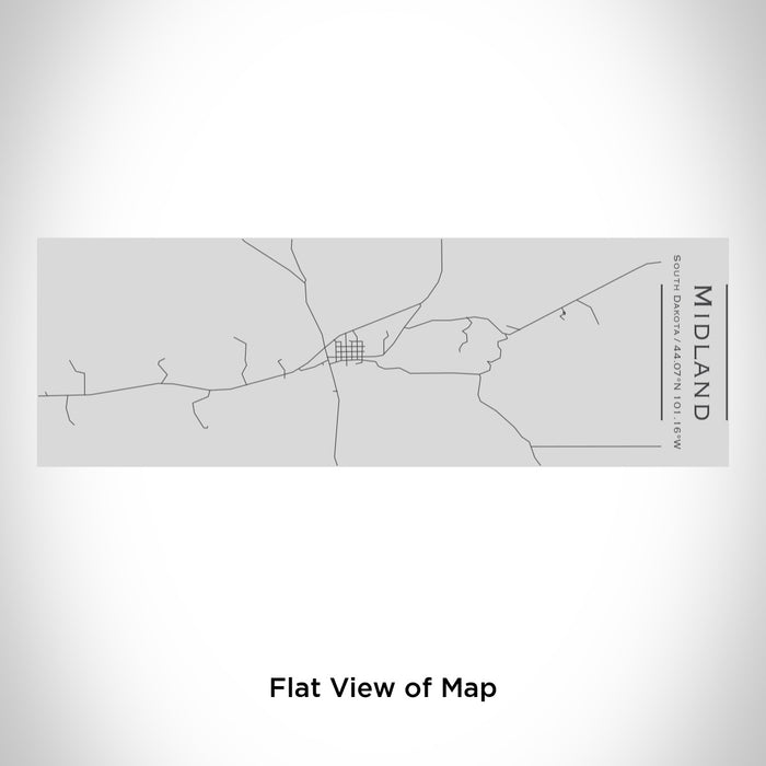 Rendered View of Midland South Dakota Map Engraving on 10oz Stainless Steel Insulated Cup with Sipping Lid