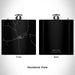 Rendered View of Midland South Dakota Map Engraving on 6oz Stainless Steel Flask in Black