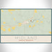 Midland South Dakota Map Print Landscape Orientation in Woodblock Style With Shaded Background