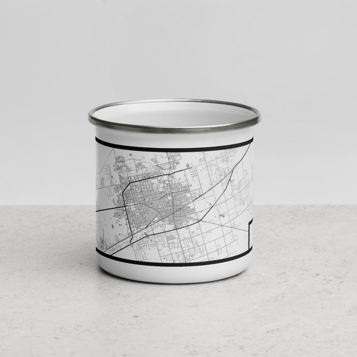 Front View Custom Midland Texas Map Enamel Mug in Classic