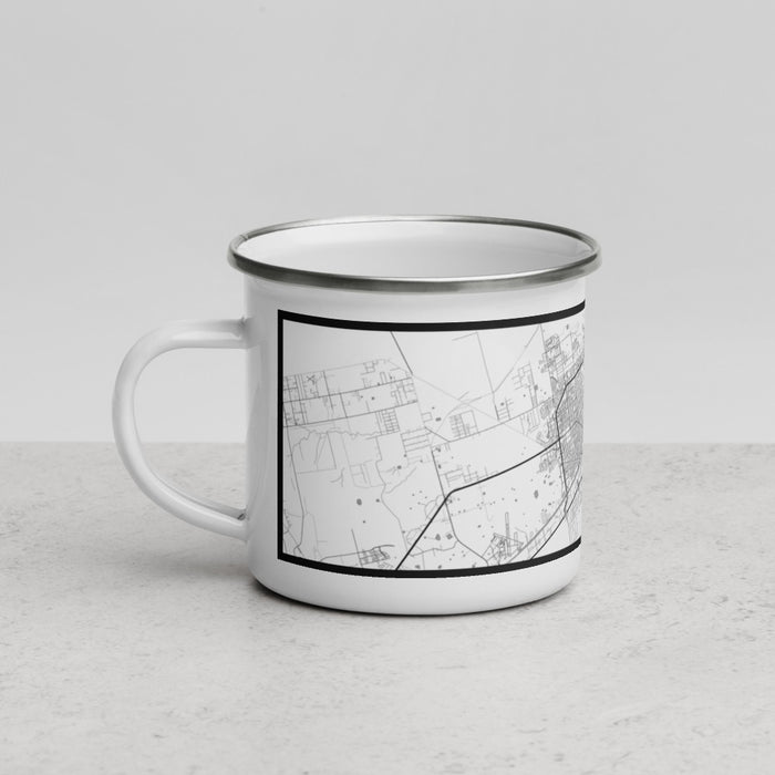 Left View Custom Midland Texas Map Enamel Mug in Classic