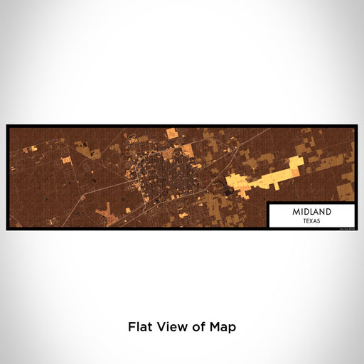 Flat View of Map Custom Midland Texas Map Enamel Mug in Ember