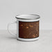 Left View Custom Midland Texas Map Enamel Mug in Ember