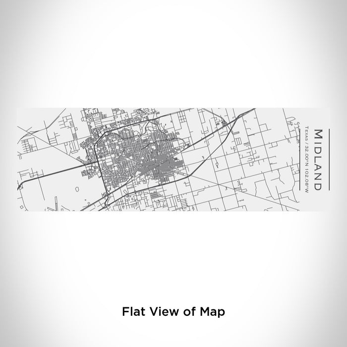 Rendered View of Midland Texas Map Engraving on 10oz Stainless Steel Insulated Cup with Sliding Lid in White