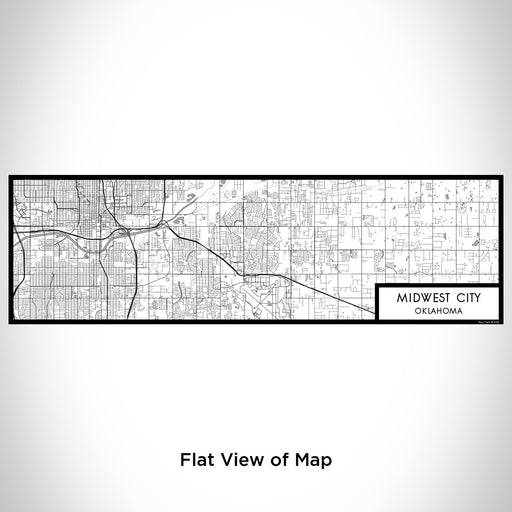 Flat View of Map Custom Midwest City Oklahoma Map Enamel Mug in Classic