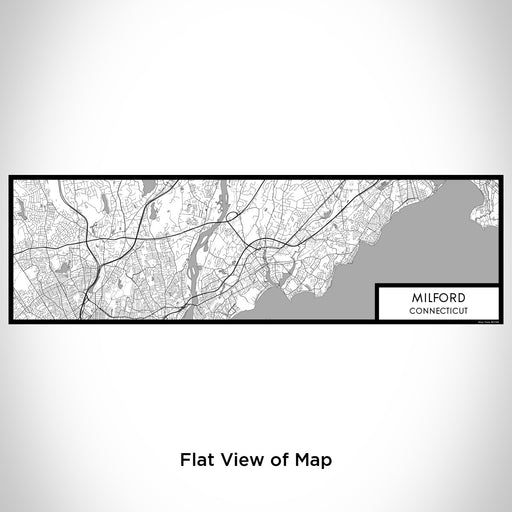 Flat View of Map Custom Milford Connecticut Map Enamel Mug in Classic