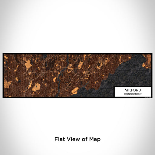 Flat View of Map Custom Milford Connecticut Map Enamel Mug in Ember