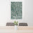 24x36 Miller County Georgia Map Print Portrait Orientation in Afternoon Style Behind 2 Chairs Table and Potted Plant