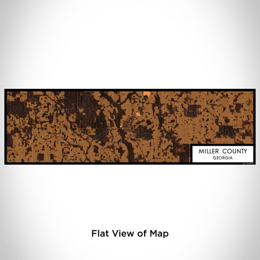 Flat View of Map Custom Miller County Georgia Map Enamel Mug in Ember