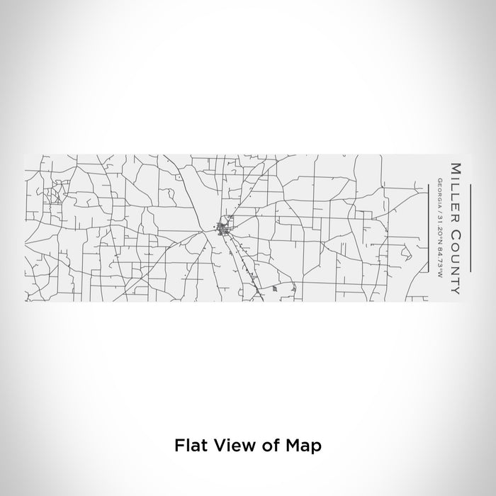 Rendered View of Miller County Georgia Map Engraving on 10oz Stainless Steel Insulated Cup with Sliding Lid in White