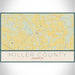 Miller County Georgia Map Print Landscape Orientation in Woodblock Style With Shaded Background