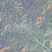 Mill Valley California Map Print in Afternoon Style Zoomed In Close Up Showing Details