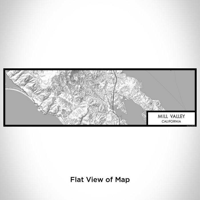 Flat View of Map Custom Mill Valley California Map Enamel Mug in Classic